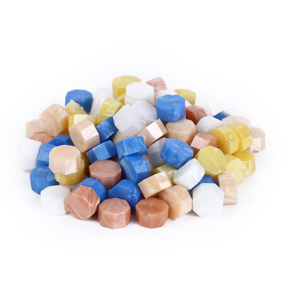 Stamp Beaded Waxes Octagon DIY Manual Account 100 Pieces Retro Decor Craft Ornaments for Envelope Gifts Invitation Card Supplies