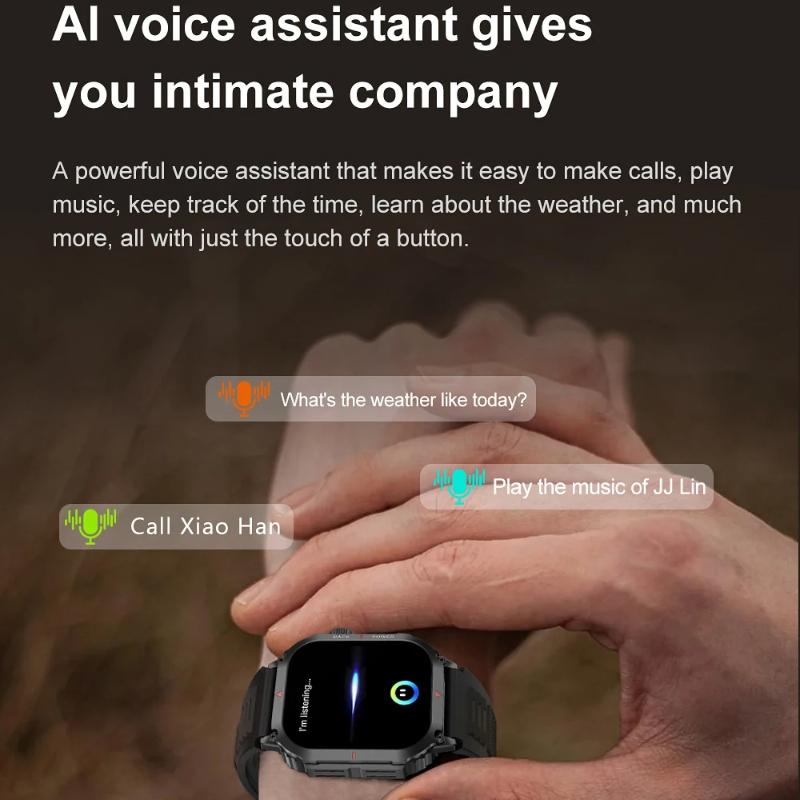 2025 New Military Smart Watch Men Outdoor GPS Sports Fitness Tracker Health Monitor 1.95" BT Call Smartwatch For Xiaomi Huawei