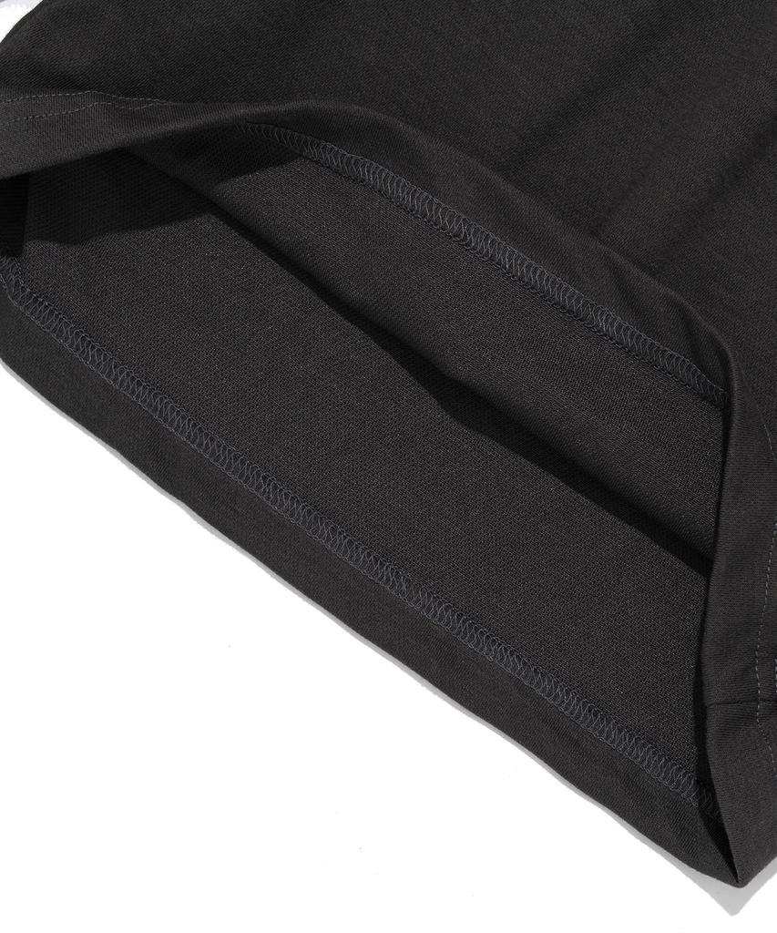 ANALOG MOOD Soft Plain Pintuck Cotton Shorts (Charcoal)