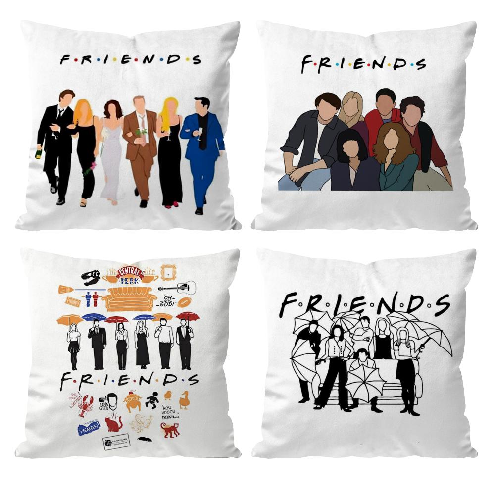 F-Friends TV Show Classic Cushion Cover Pattern Printed Pillowcase for Living Room Sofa Cushion Cover & Bedroom Decor