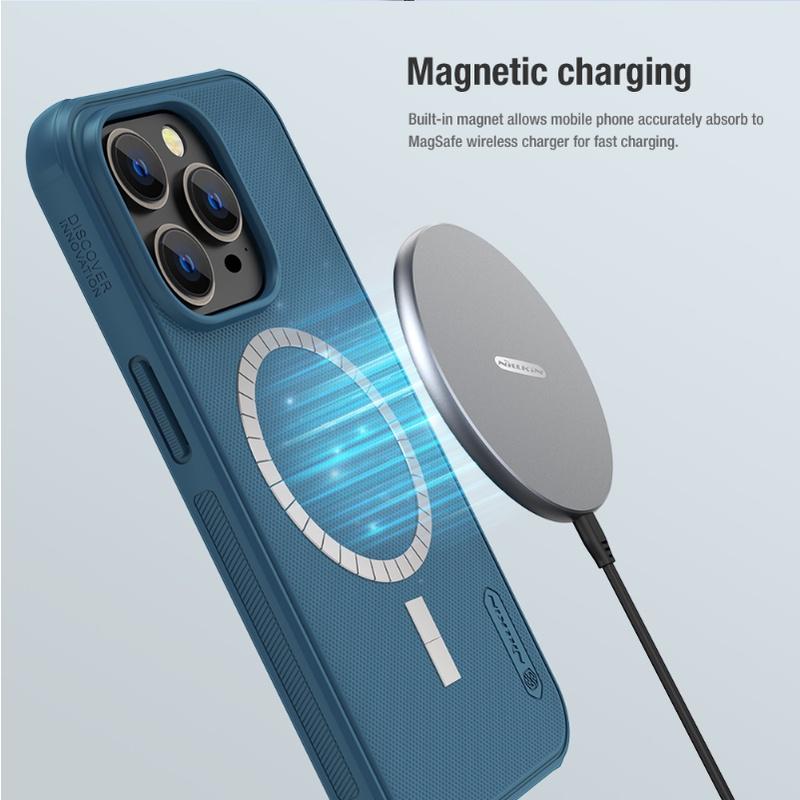 NILLKIN PC + TPU Shield Pro Magnetisk Telefondeksel For iPhone 15 Pro Max 15 Plus 15 Pro Deksel Ultratynt Anti-fingeravtrykk Bakdeksel