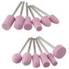 12 Pcs Abrasive Mounted Stone Grinding Wheel Head Quartz Nail Polishing Head Nail Polishing Machine Electric Polishing Head Set