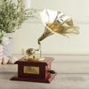 Antique Square Gramophone Showpiece for Home Decor, Office, Gift Idea, Music Lover Gift, Wooden Gramophone