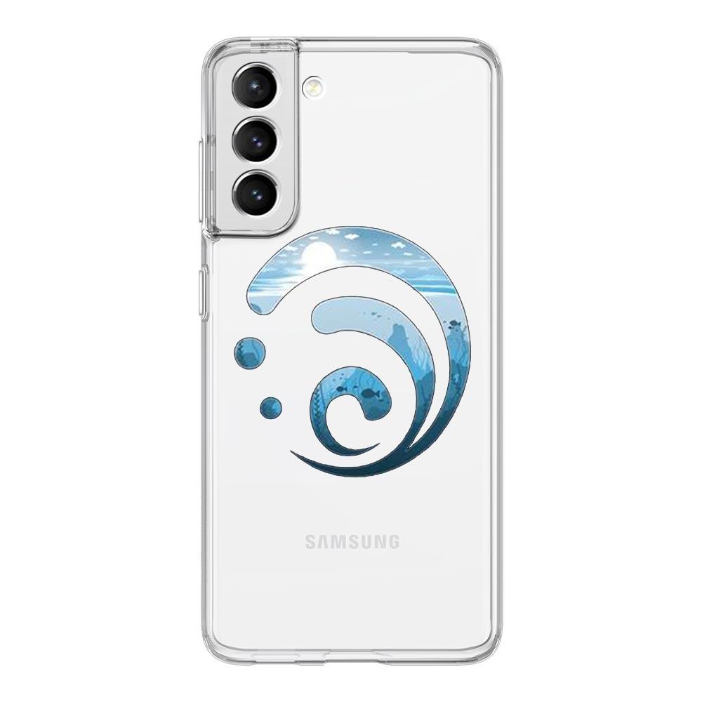 Genshin impact Logo Phone Case For Samsung Galaxy S22 S21 S20 FE Ultra 5G S10 S10E S9 S8 Plus Note 10 Soft Clear Full Lens Cover