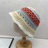 Mix Color Fisherman Hat Striped Sunshade Hat Outdoor Bucket Hat  Panama Bob Caps