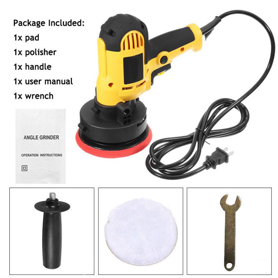 Durable Car Polisher Buffers Polishing Waxing Machine Adjustable-Speed W/Wrench
