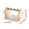 Solid Wood Parrots Resting Perch Sanded Surfaces Design Trimming Stand For Nail Beak Trimming And Interaction Activity Toy