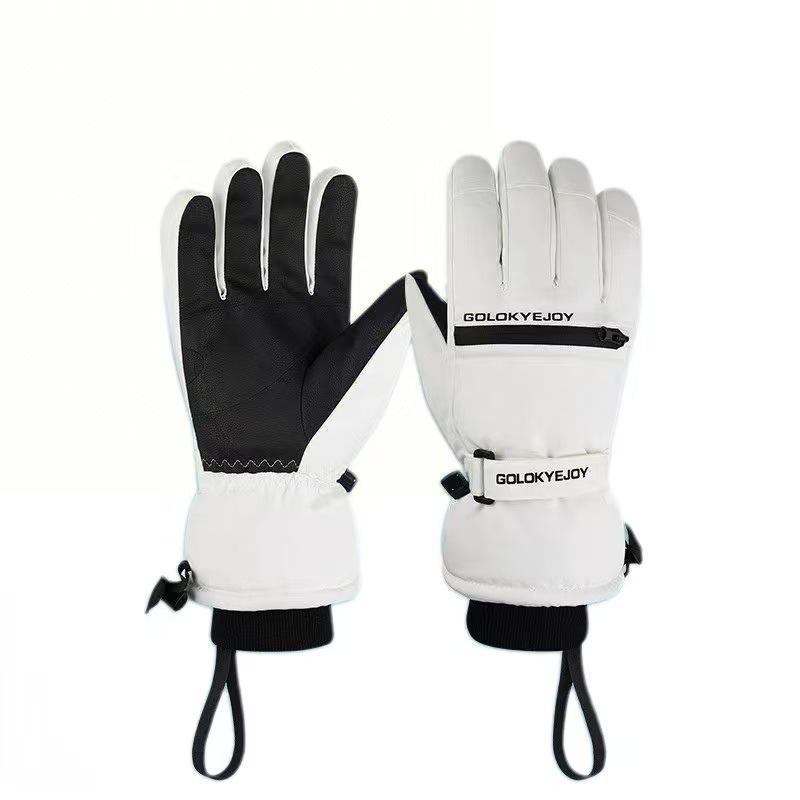 Waterproof Winter Ski Gloves for Men & Women, Touch Screen Compatible, Thickened Plush for Cycling & Motorcycling