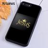 Krajews I LOVE Jesus Christ Christian Cross Phone Case For iPhone 17 Air 16 15 14 plus 11 12 13 pro max coque Fundas