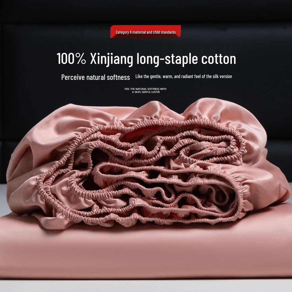 Xinjiang Long-Staple Cotton Sateen Fitted Sheet - Pure Cotton Mattress Protector