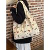 Korean cute cartoon puppy canvas bag new small fresh shoulder handbag niche large-capacity tote bag