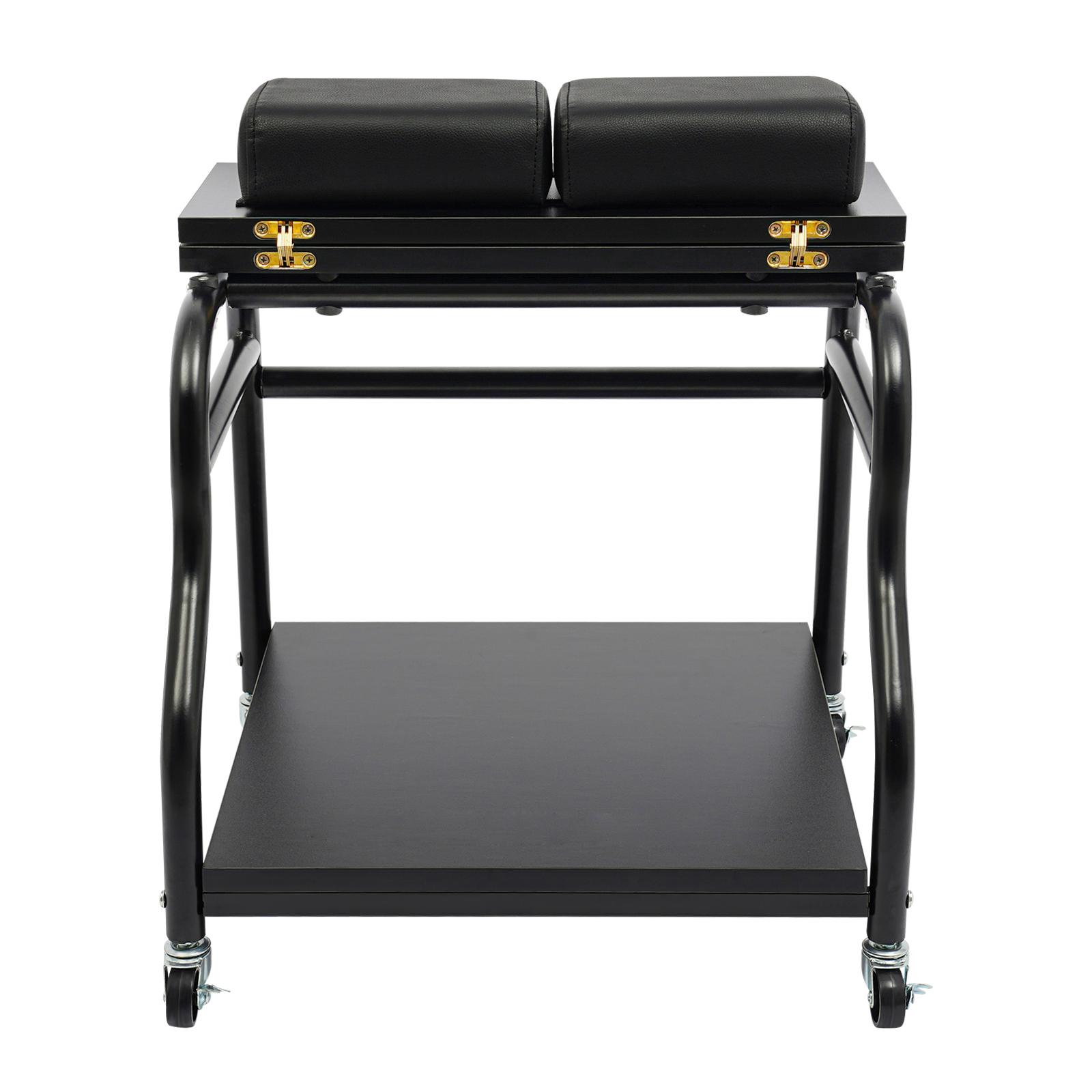 

Складная тележка для спа-процедур для ног на колесах, 2-ярусная станция для маникюра и педикюра для домашнего салона, Мобильный столик для ножной ванны с тормозами