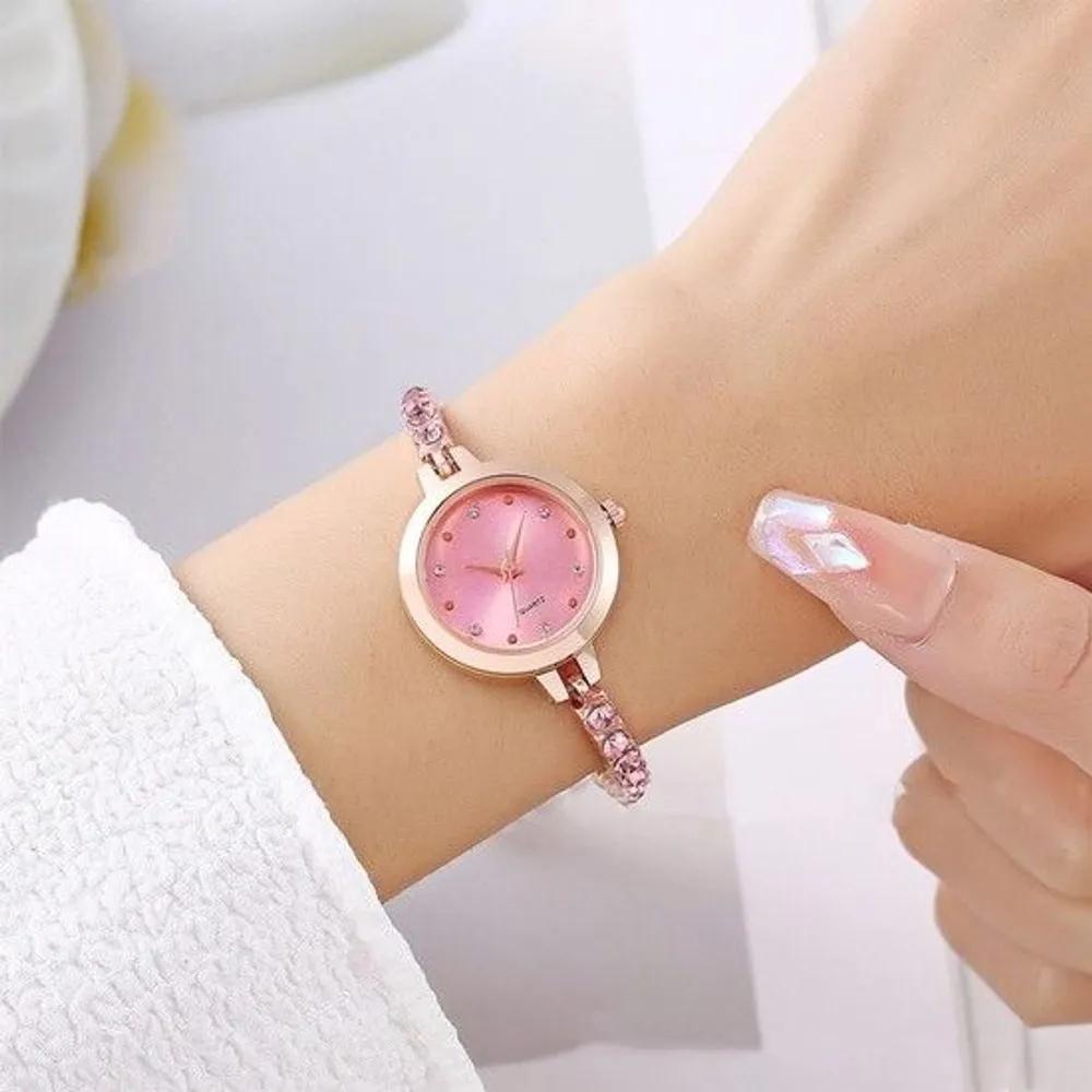 Pink Shine Stone Wristwatch Women s Slide Women s Watch Women s Watch Wristwatch Slide Shine Stone