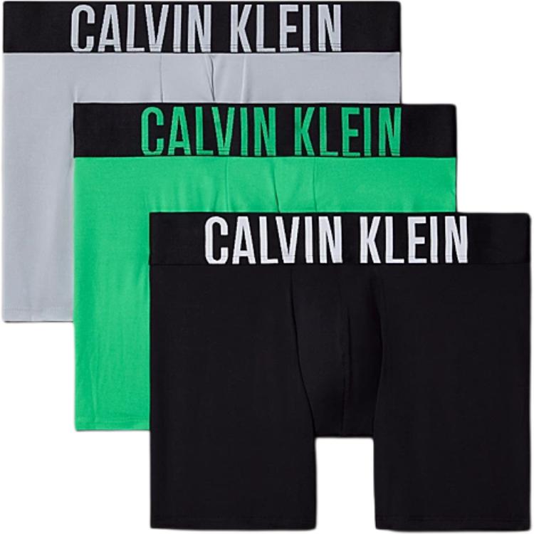 

Calvin Klein Letter Jacquard Comfortable Mid-Rise Boxer Briefs European Version 3-Pack Men underwear 000NB3612A-VP6 S