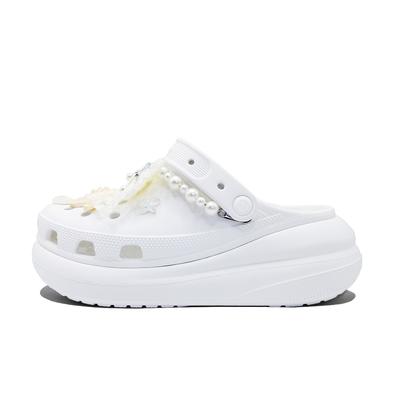 Zueco Crush Party EVA Vacaciones en la Playa Relajado y Cómodo Clásico Versátil Tendencia de Moda Zapatos con Agujeros Unisex Blanco