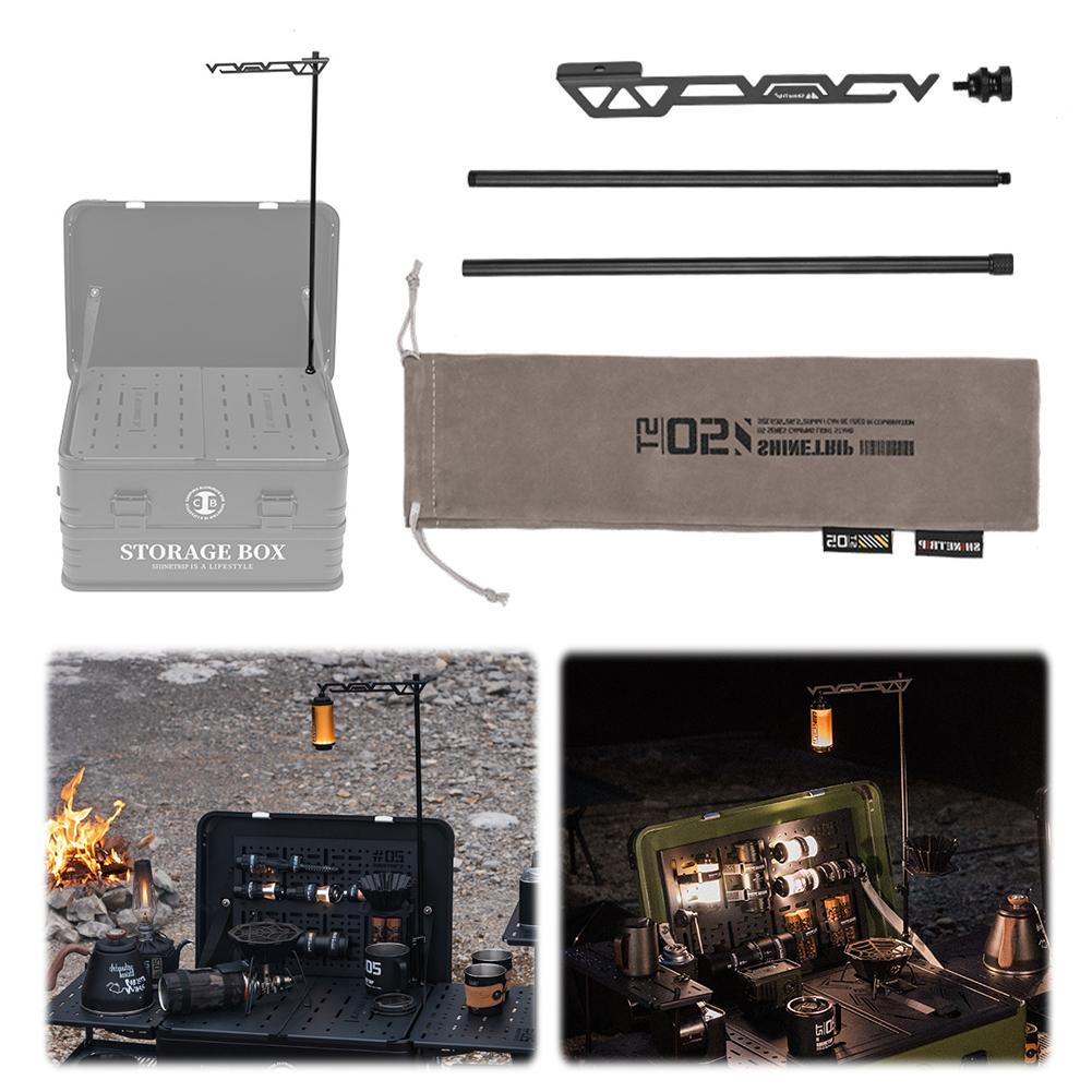 Camping Box Light Stand Camping Lantern Stand Aluminum Alloy Light Stand Pole Table Lantern Hanger for Outdoor Picnic China Mainland
