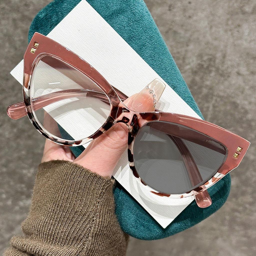 Popular Personality Cat-eye Photochromic Reading Glasses HD Luxury Designer Lenses Lady and Gentleman Eyeglasses 0 To +4.0