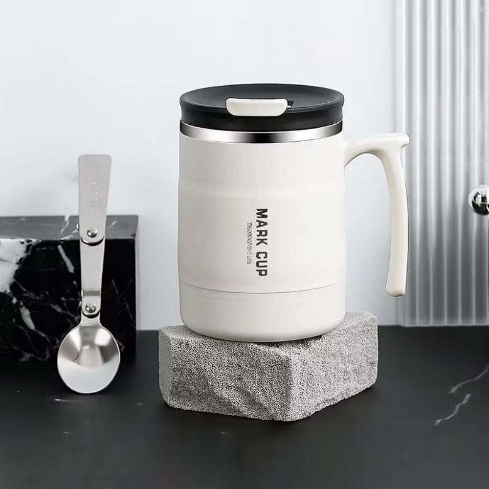 Double-layer Cold Water Drinks Tumbler Non-Slip Handle Thermal Mug Reusable Tea Milk Cups  Outdoor
