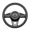 Genuine Leather Steering Wheel Cover for Mazda 36, Axela, CX54, Atenza, and CX30
