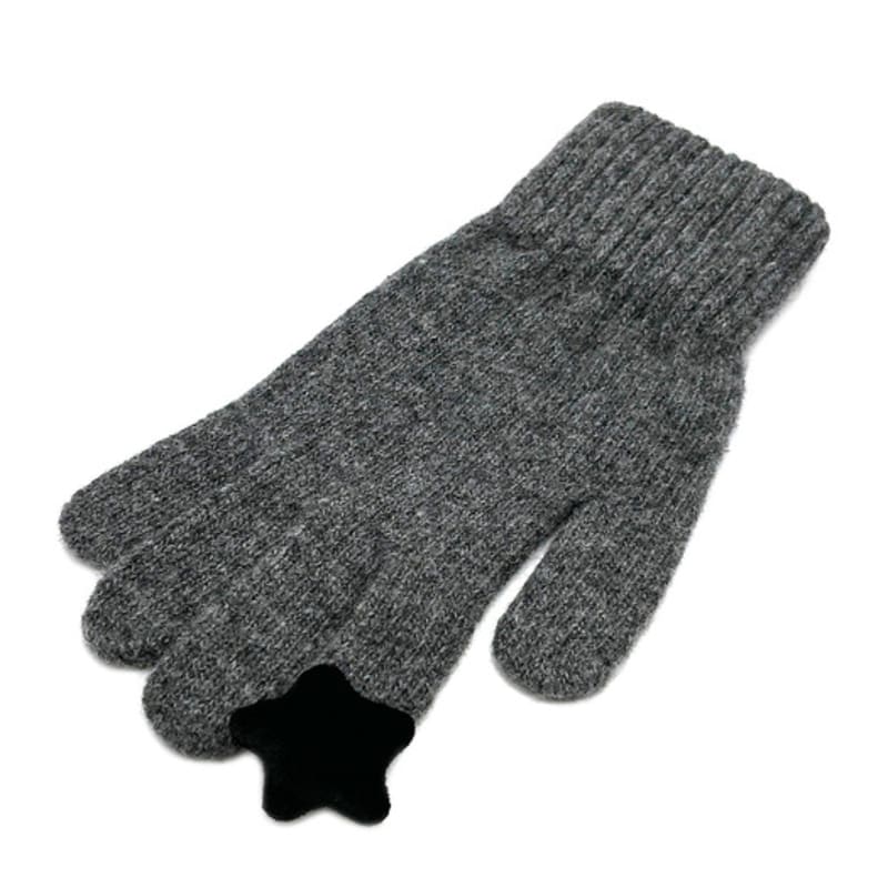 Annan-världsliga Stjärnullhandskar [Grå]