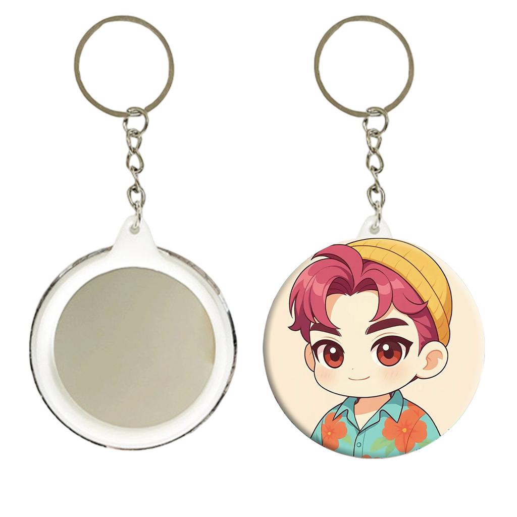 Boys Anime Pendant Keychain Holder Car Keychain Mobile Phone Bag Pendant Cute Kawaii