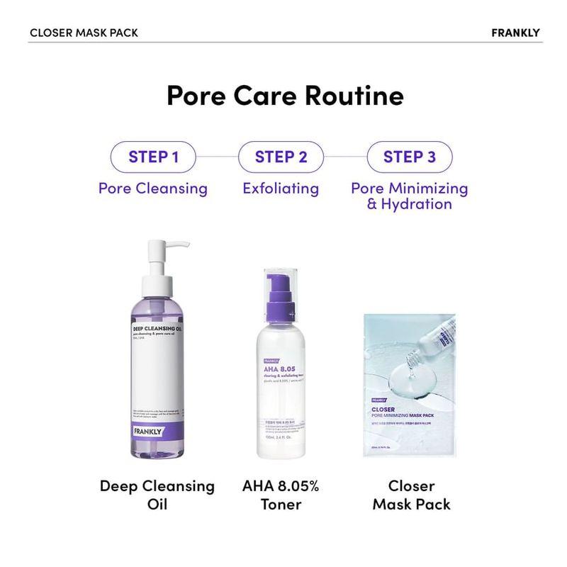 FRANKLY - Closer Pore Minimizing Mask Pack