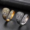 Dawapara Norse Yggdrasil Ring Tree of Life Adjustable Ring Celtics Knot Good Luck Symbol Stainless Steel Jewelry