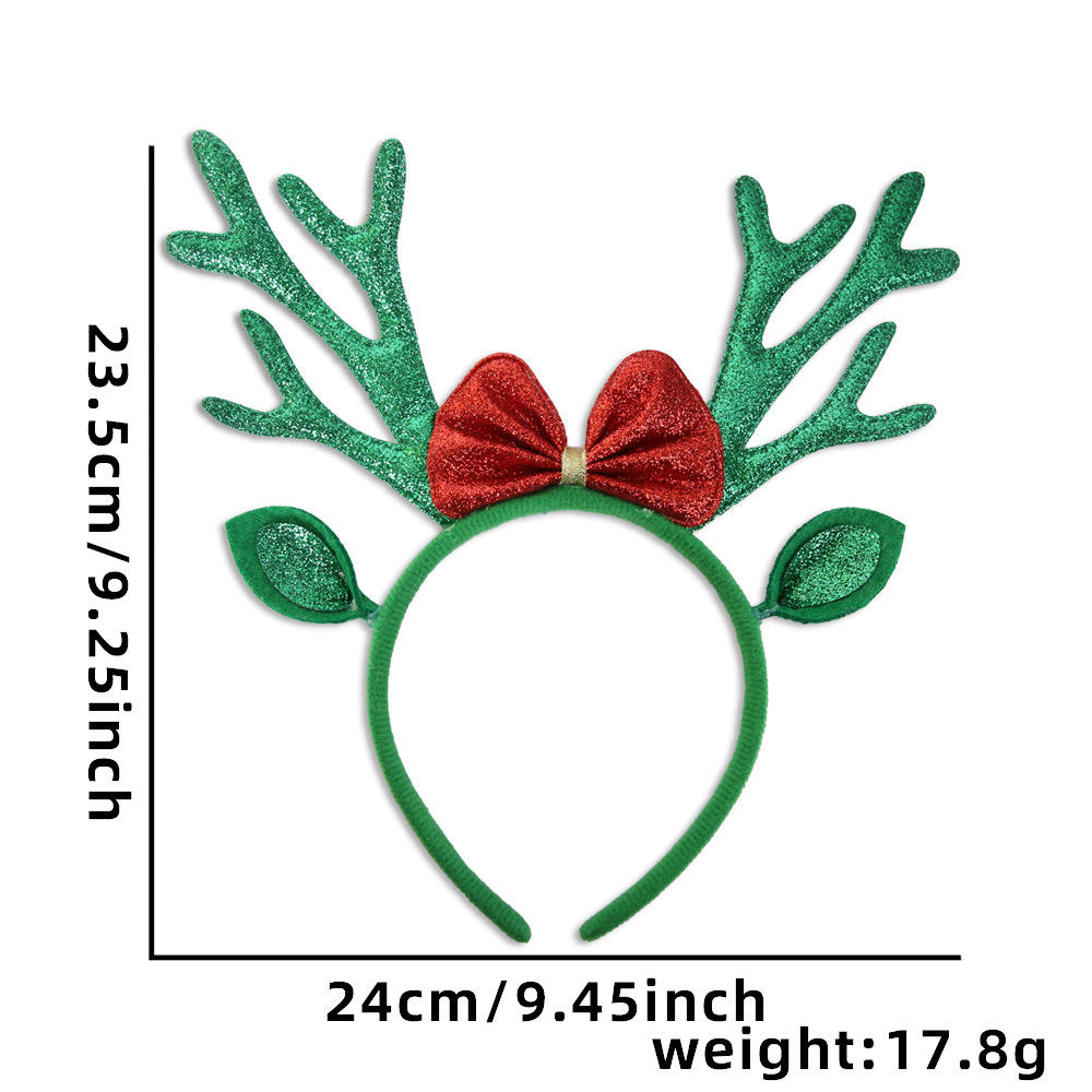 Christmas Headband Sequins Bow Tie Hair Band Holiday Hair Accessories Xmas Gift Dress Up Headwear New Year Party Supplies