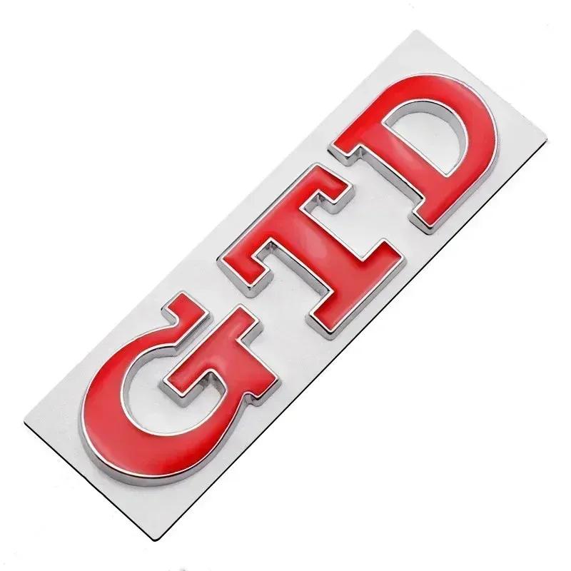 3D Metal Car Front Grill GTD Logo Rear Trunk Sticker Emblem Badge For Volkswagen VW Golf 4 5 6 7 7 MK4 MK5 MK6 MK7 MK8