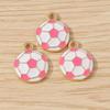 Packung mit 30 Mini-Fußball-Schlüsselanhängern Legierung Emaille Anhänger Für Sportfans DIY Schmuck Bastelprojekte Kompakte Größe Fußball Zubehör