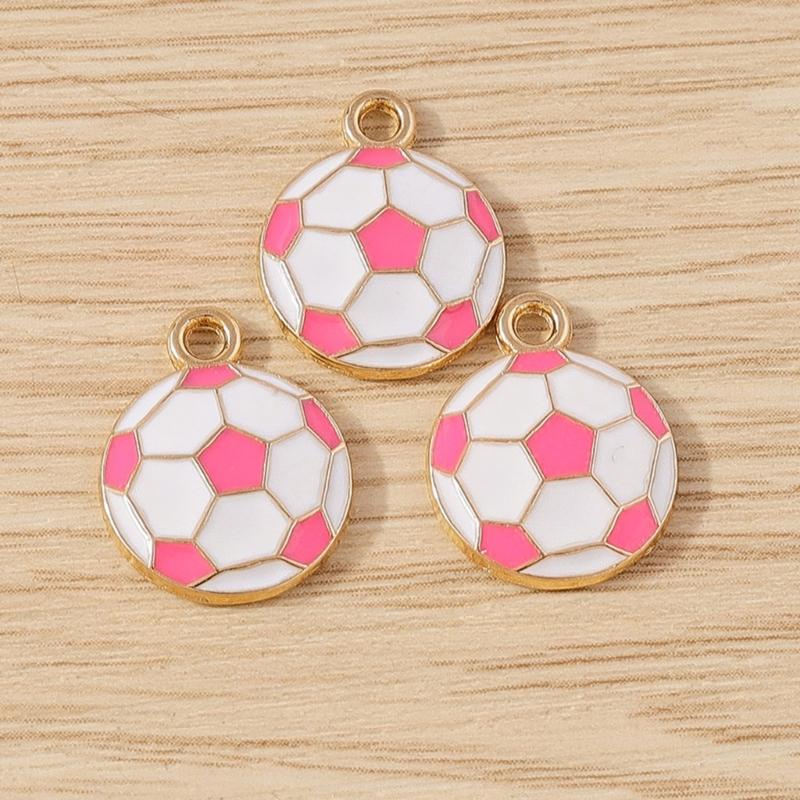 Packung mit 30 Mini-Fußball-Schlüsselanhängern Legierung Emaille Anhänger Für Sportfans DIY Schmuck Bastelprojekte Kompakte Größe Fußball Zubehör