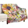 Floral Meadow with Garden Sunflower Throw Blanket Summer For Sofa Thin Sofa Bed Personalized Gift Summer Beddings Blankets