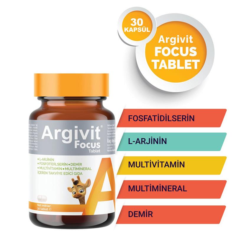 Argivit Focus 30 Tablets – Multivitamin & Mineral Tablet Formula (1 or 3 Box Options)