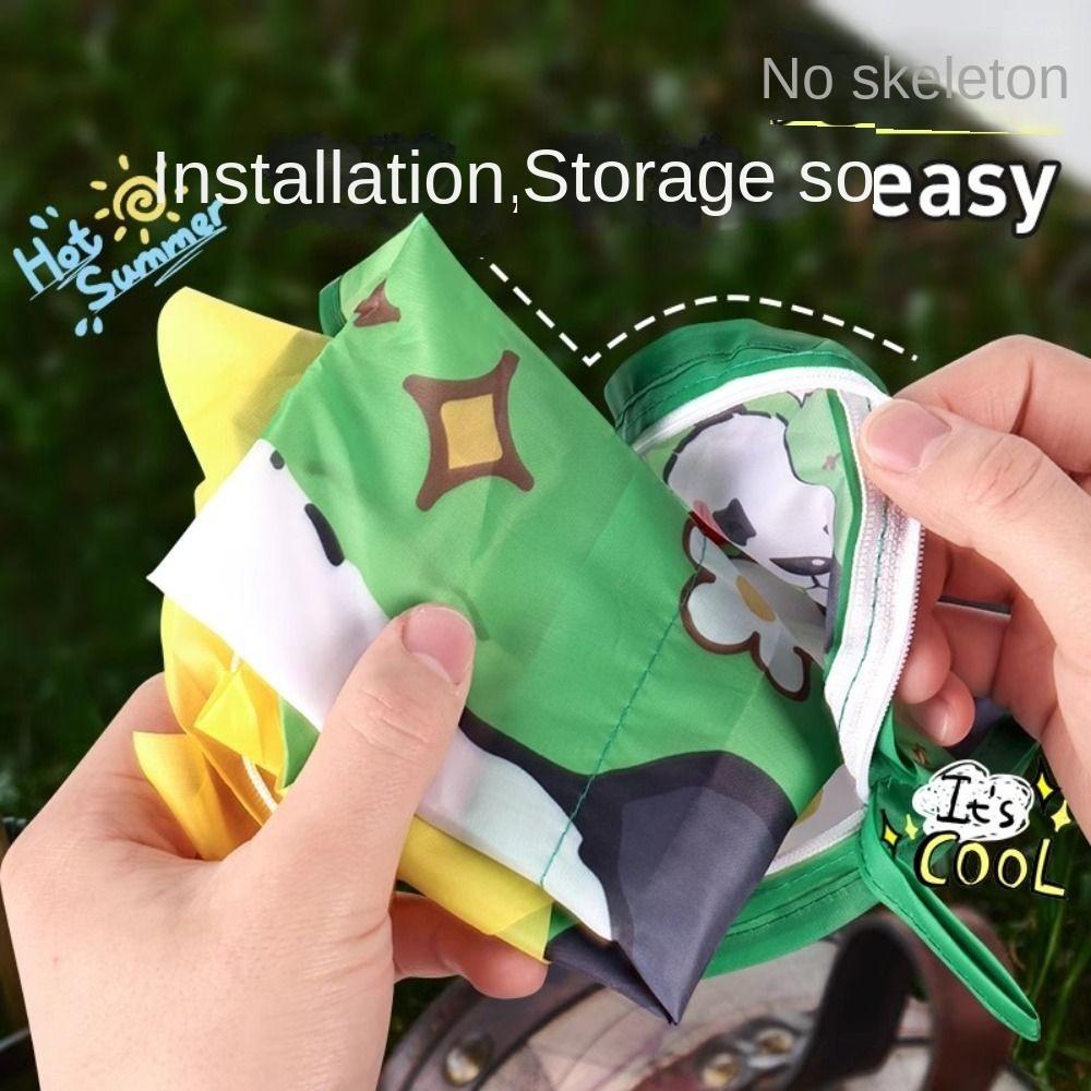Frameless Spring Outing Pocket Kite Easy To Fly Handheld Cartoon Panda Wind Kites Colorful 50 Meter Kite Line