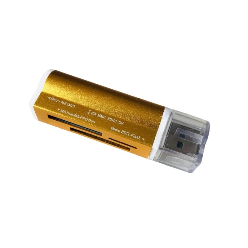 Portable All in1 USB Memory Card Reader For SDTF MicroSDHC MS Memory Sticks