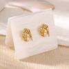 Stainless Steel Artificial Pearl Star Earrings Gold Color Anti Fading Earring for Women Wedding Jewelry Party Accessories Gifts