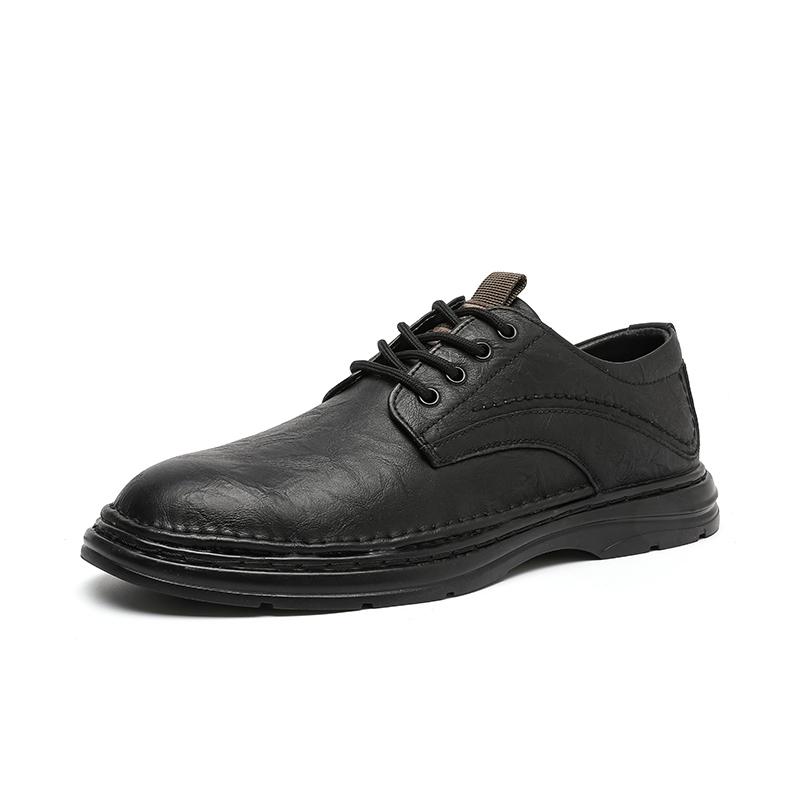 

Мода Модная мужская новая кожаная обувь Универсальная мужская обувь Классическая Деловая Повседневная и Удобная Джентльменская Уличная для Ходьбы 44 чёрный