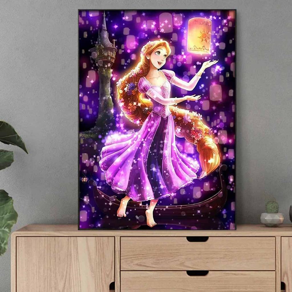 5D Diy Diamond Painting Princess and Lanterns Full Drill Rhinestones Mosaic Embroidery Handmade Products Home Decor Gift