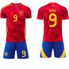 2024 Euro Španělsko domácí dres #7 Morata #19 Yamal #17 Nico #18 Olmo Fotbalové dresy