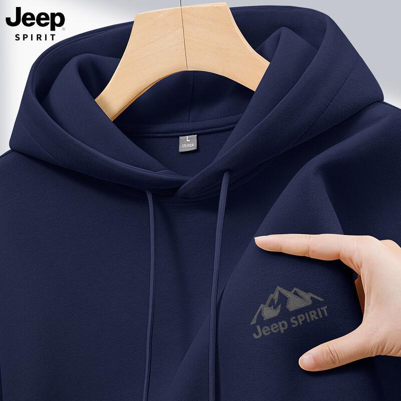 

JEEP SPIRIT Men s 2025 Loose Fit Pullover Hoodie 2XL