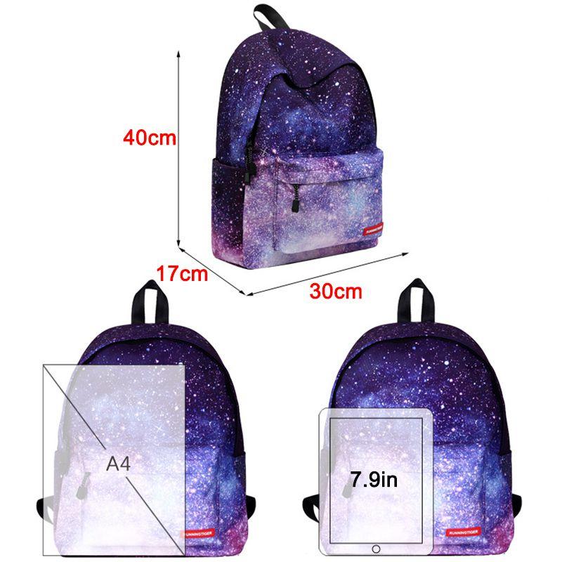 Fashionable And Large Capacity Women Girl Galaxy Starry School Bag For Teens