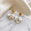 White Petal Earrings Resin Pendant Earrings Bohemian Dangle Earrings  Daily