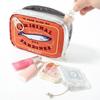 Cute Cosmetic Bag Sardines Cans Shape Creative Packages Portable Toiletry Bag Fashion Zipper Small Soft Makeup Bags Travel Pouch