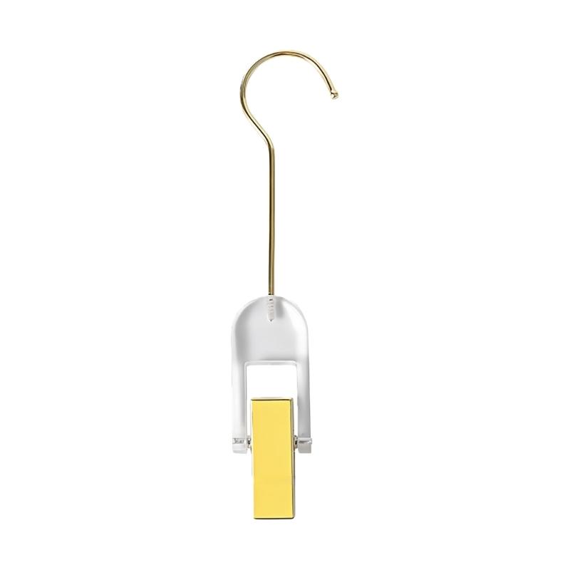 Clear Multifunctional Clothes Hanger Clip Durable Acrylic Materials Damage Release Design For Scarves Hats Socks Home Storage Solution