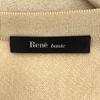 Rene basic made in Japan Long sleeve long knit cardigan 36 beige Frill Women Used