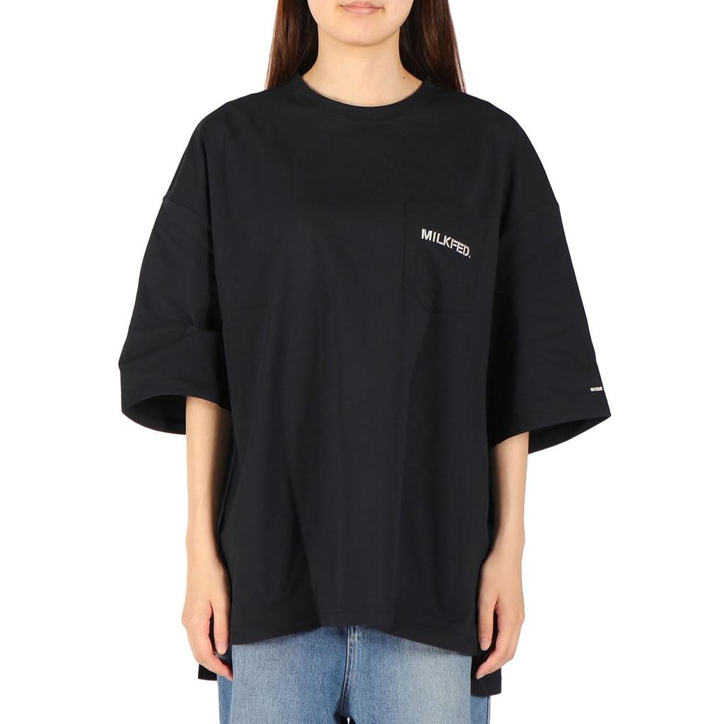 Milkfed Casual x OP Rash Guard Pocket Black Tee, Women's,