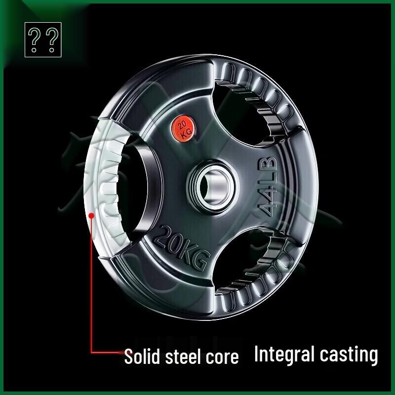 Yojin Rubber-Coated Cast Iron Barbell Plates (50mm Olympic)