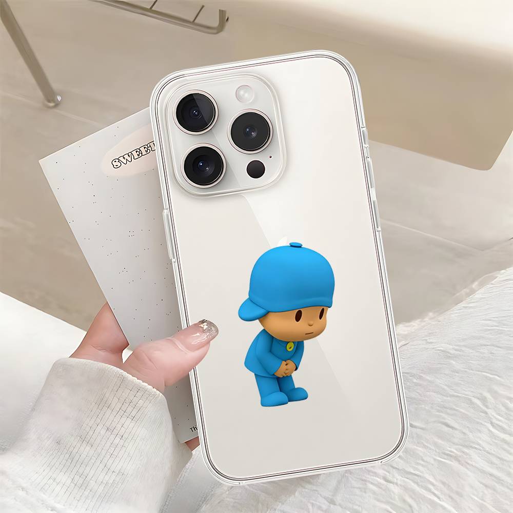 Süße P-POCOYO Handyhülle Für Iphone17 16 15 11 13 14 Pro Max 7 8 Plus X Xr Xs Max Se2020 12mini Transparente Abdeckung