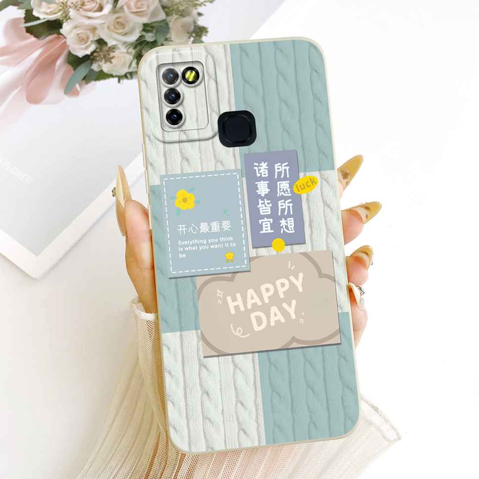 For Infinix Hot 10 Lite X657B Case Cute Cartoon Cat Print Silicone Back Cover For Infinix Hot 10Lite Phone Protection Cases