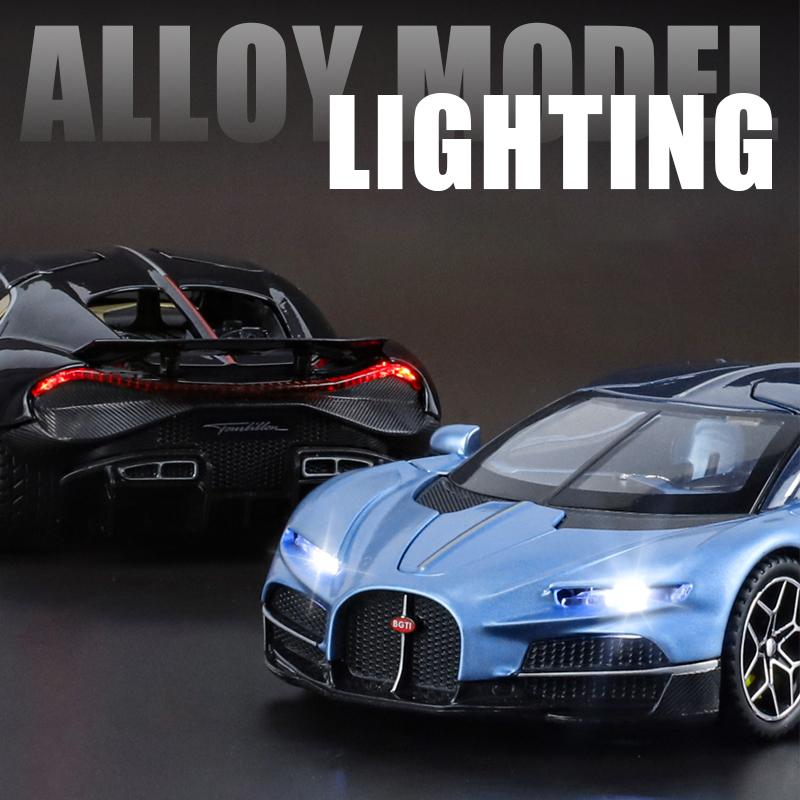 1/32 Scale Bugatti Tourbillon V16 Supercar Alloy Metal Diecast Model Car Children's Toys Mini GT Collection Hobbies Birthday Gifts Boy